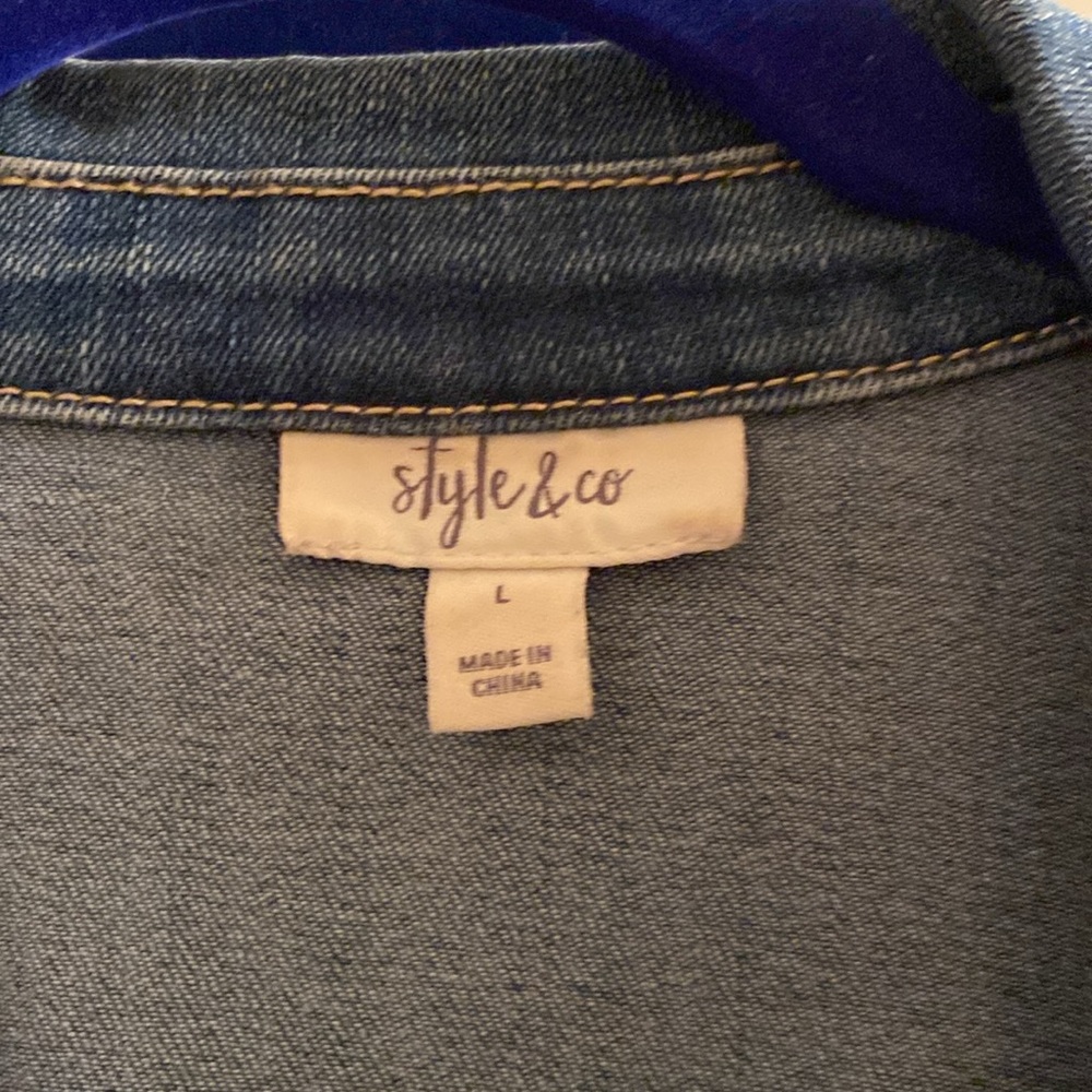 Peplum denim jacket